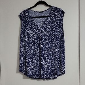 Papermoon Blue and White Patterned Blouse